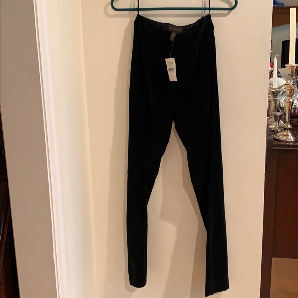 Black velvet pants